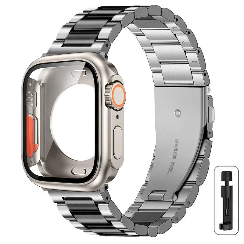 Boîtier Ultra + Bracelet Acier Apple Watch