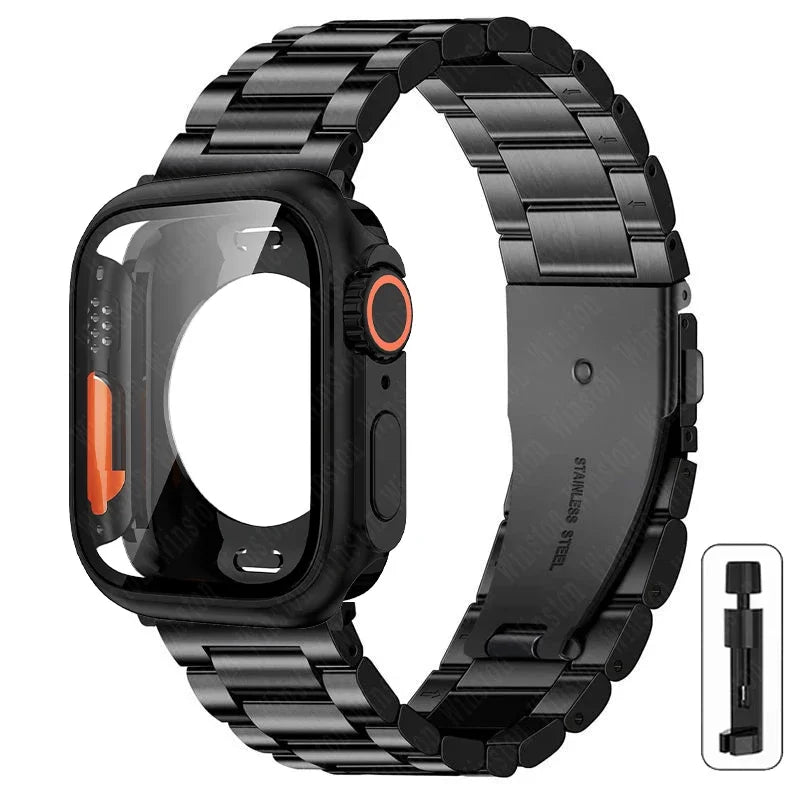 Boîtier Ultra + Bracelet Acier Apple Watch